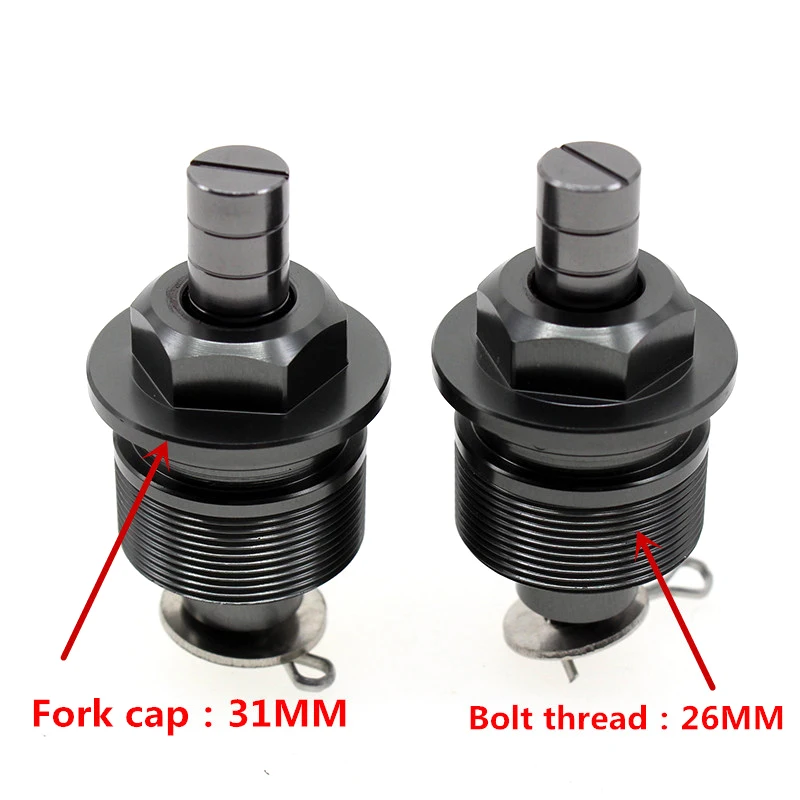 FX CNC 31MM Motorcycle Preload Adjusters Fork Bolts Fits For Showa 31mm Conventional Forks Motorcycles Accessories | Автомобили и