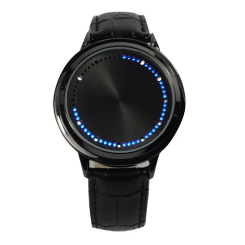 Модные крутые светодиодные наручные часы унисекс с сенсорным экраном, электронные цифровые часы с синим светом