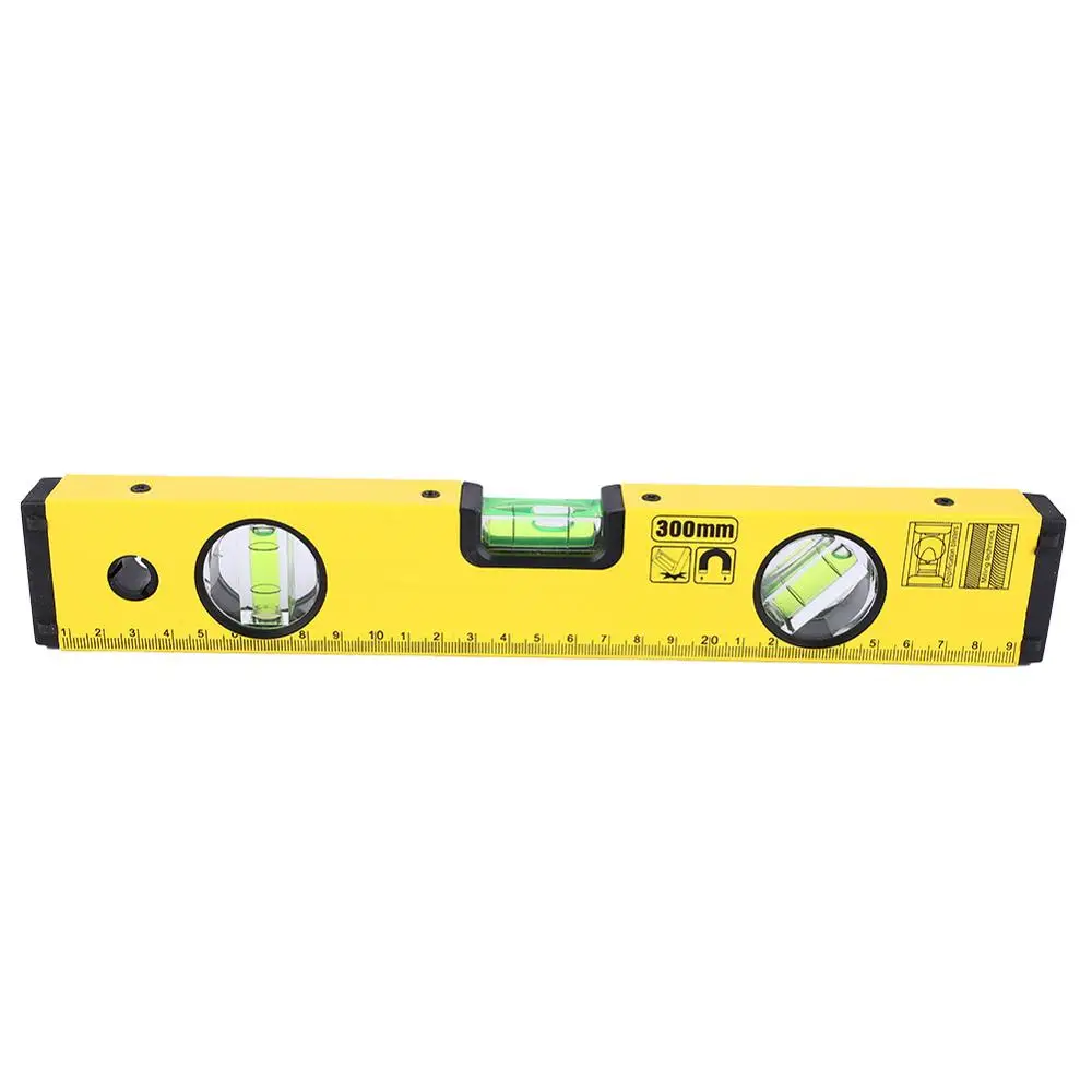 

Professional High Accuracy Ruler Spirit Level Aluminum Alloy Ruler Measuring Tool 300mm With 3 Bubble Measuring Instruments