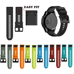 26 22 20 мм Quick Release Easy Fit Силиконовый ремешок для наручных часов Garmin Fenix 5X PlusFenix 5 PlusFenix 5S Plus