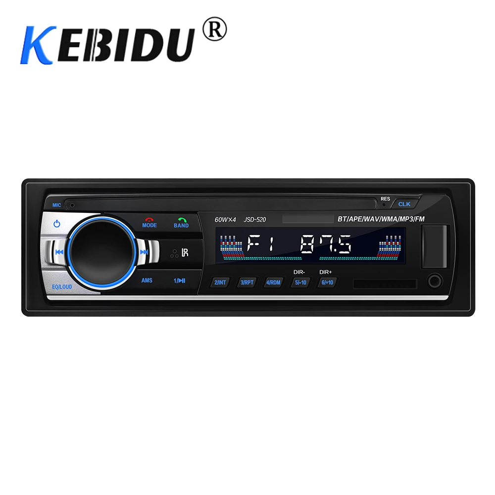 Kebidu Bluetooth MP3 автомобильное радио стерео музыка 12 В авто плеер V2.0 In dash 1 Din FM Aux вход