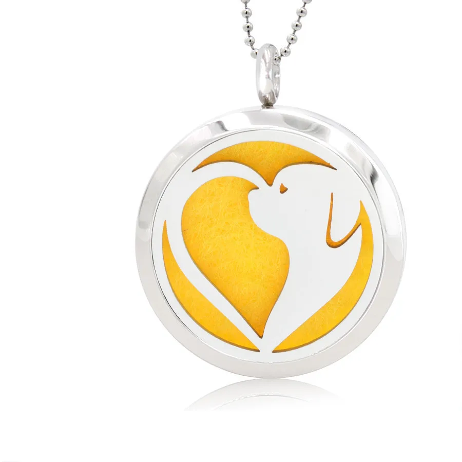 414 dog with heart Медальон из нержавеющей стали 316L, собака, кошка, медведь, лапа, черепаха, 30 мм, ароматерапия, магнитный медальон/твист, духи, подвеска-диффузор, отправка 10p подушечек - Окраска металла: 414 dog with heart
