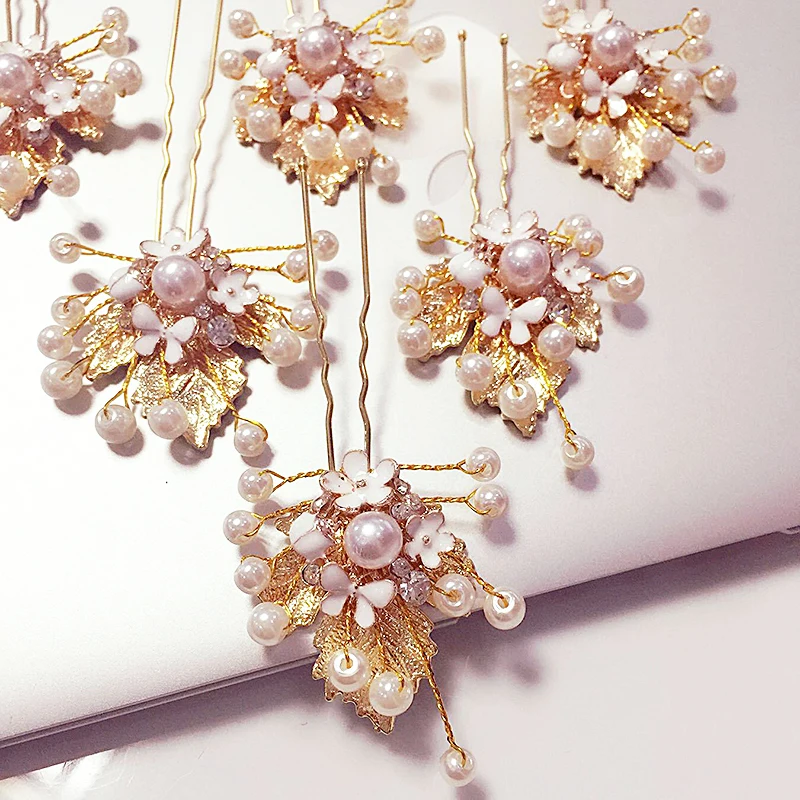 Новинка шпилька для волос из сплава металлов гладкая эмалированная белая