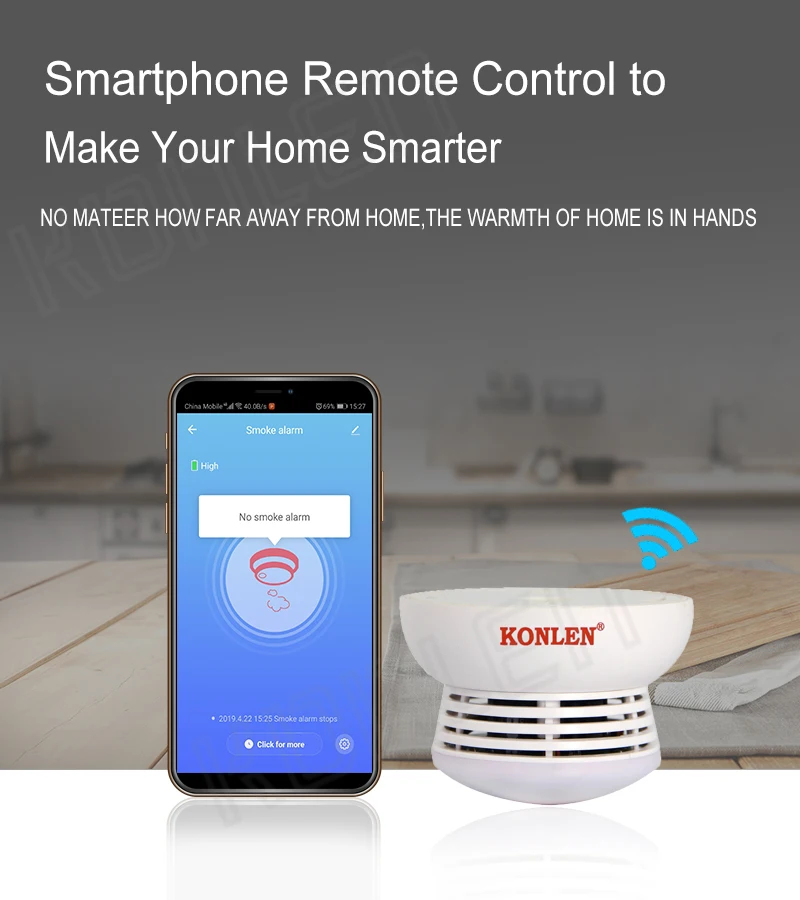 Tuya Wi-Fi детектор дыма пожарная защита сигнализация датчик независимый беспроводной батарея управляемый умный жизни Push-оповещения домашней безопасности