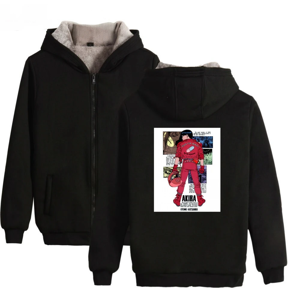 Зимняя Толстовка Capsule Akira Флисовая теплая куртка плотное пальто забавные