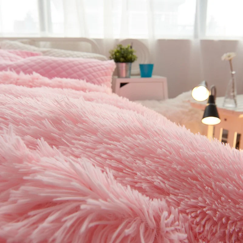 Зимний стиль супер теплый мягкий зимний утолщенный плюшевый Комплект