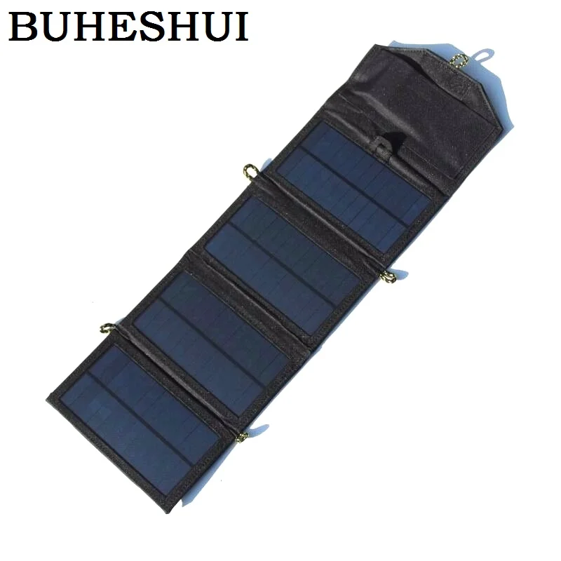 Зарядное устройство на солнечной батарее BUHESHUI 7 Вт складное зарядное для