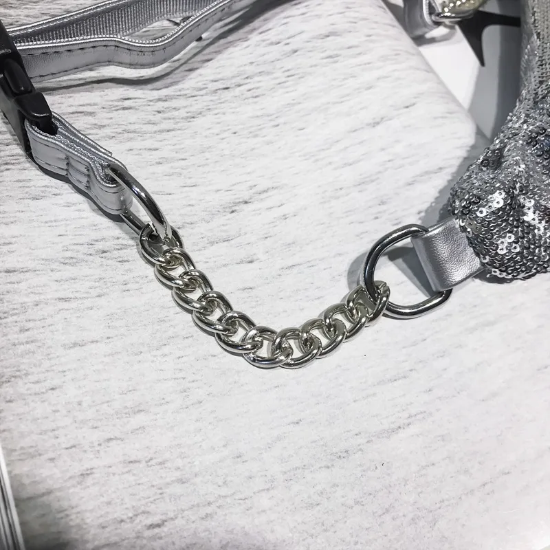 Miyahouse Sequin Fanny Pack Женская нагрудная сумка через плечо модная поясная сумка с пайетками Женская дешевая поясная сумка