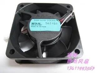 Высококачественный оригинальный охлаждающий вентилятор NIDEC 6 см 6025 24 В D06K 24TS2 21B(AX)