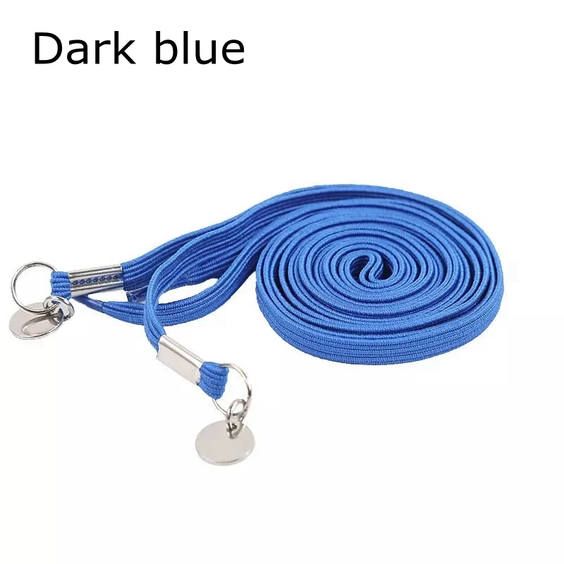 Dark blue 1 пара шнурков для обуви без шнурков, плоские эластичные шнурки с металлической пряжкой, быстрый защитный шнурок для детей и взрослых, кроссовки для отдыха, унисекс, ленивые шнурки - Цвет: Dark blue