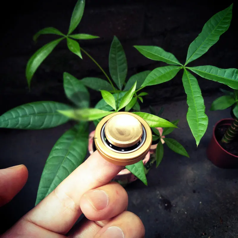 Ручной Спиннер из чистой меди винтажный 2 в 1 для пальцев спиральный EDC взрослых