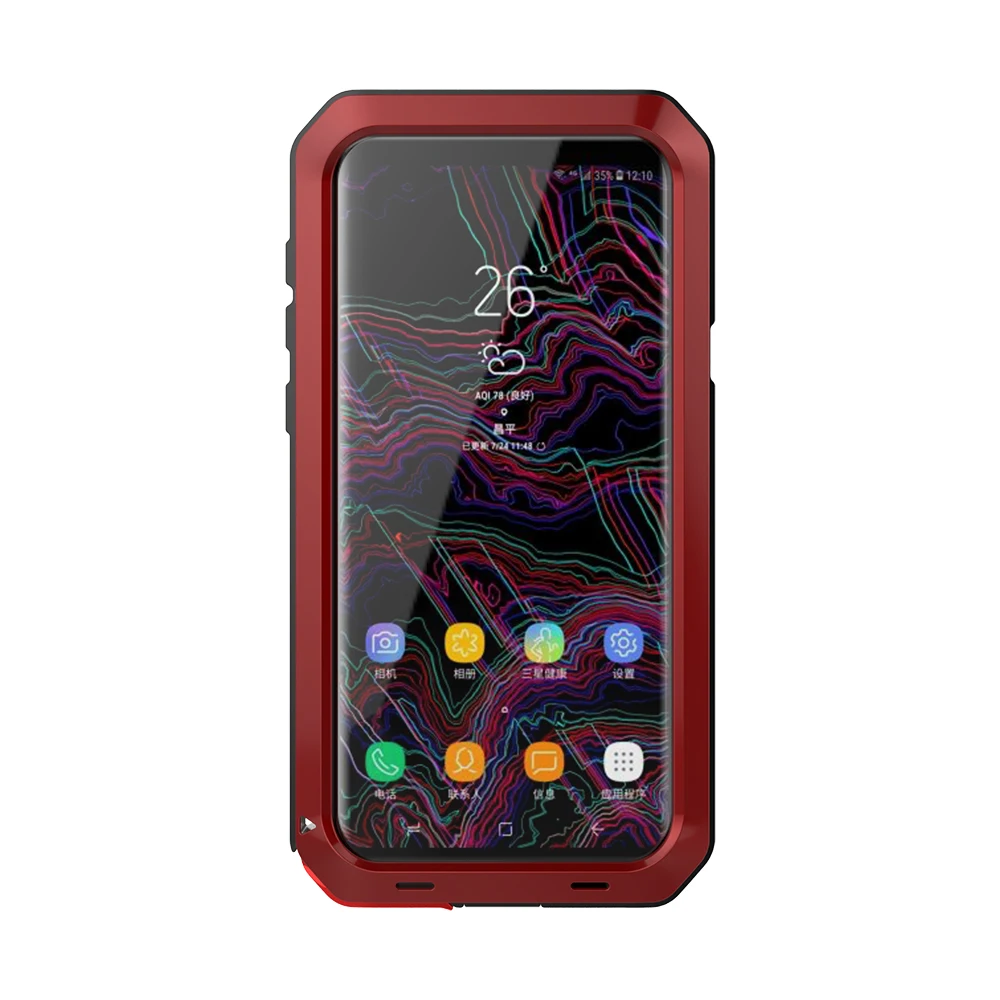 Classic Luxury Glossy Metal Armor Heavy Duty Protection For Samsung S9Plus for Military Shockproof Case |