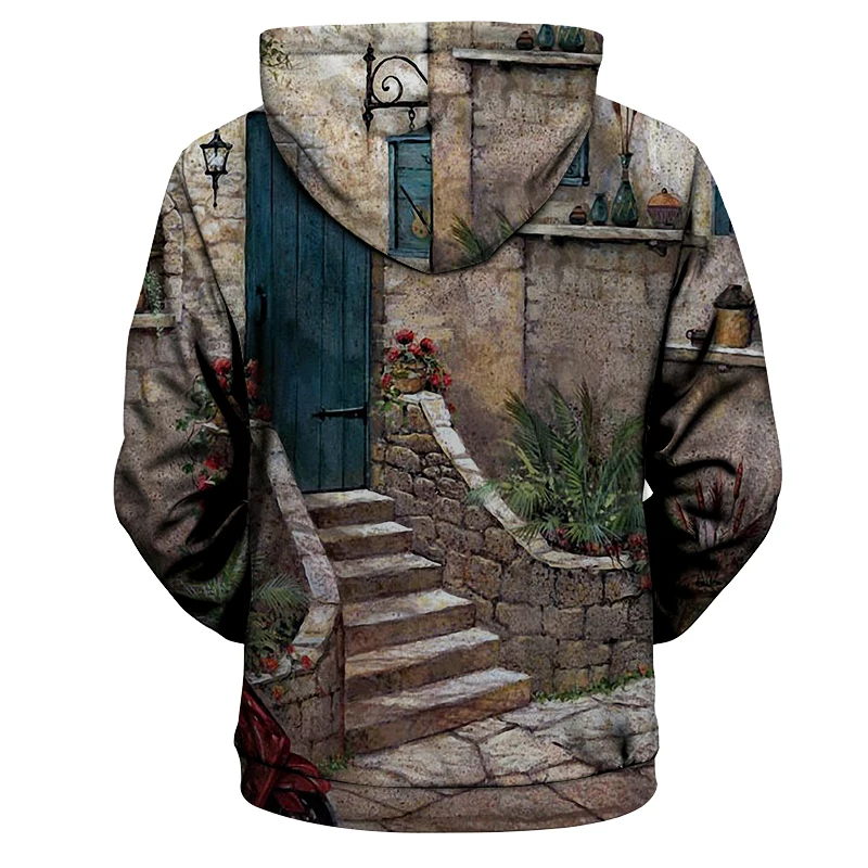 

YFFUSHI New 3D Panting Print Men's Hooded Sweatshirt Fashion Zipper Hooded Jacket Coat Men's Hip Hop Zipper Hoodies