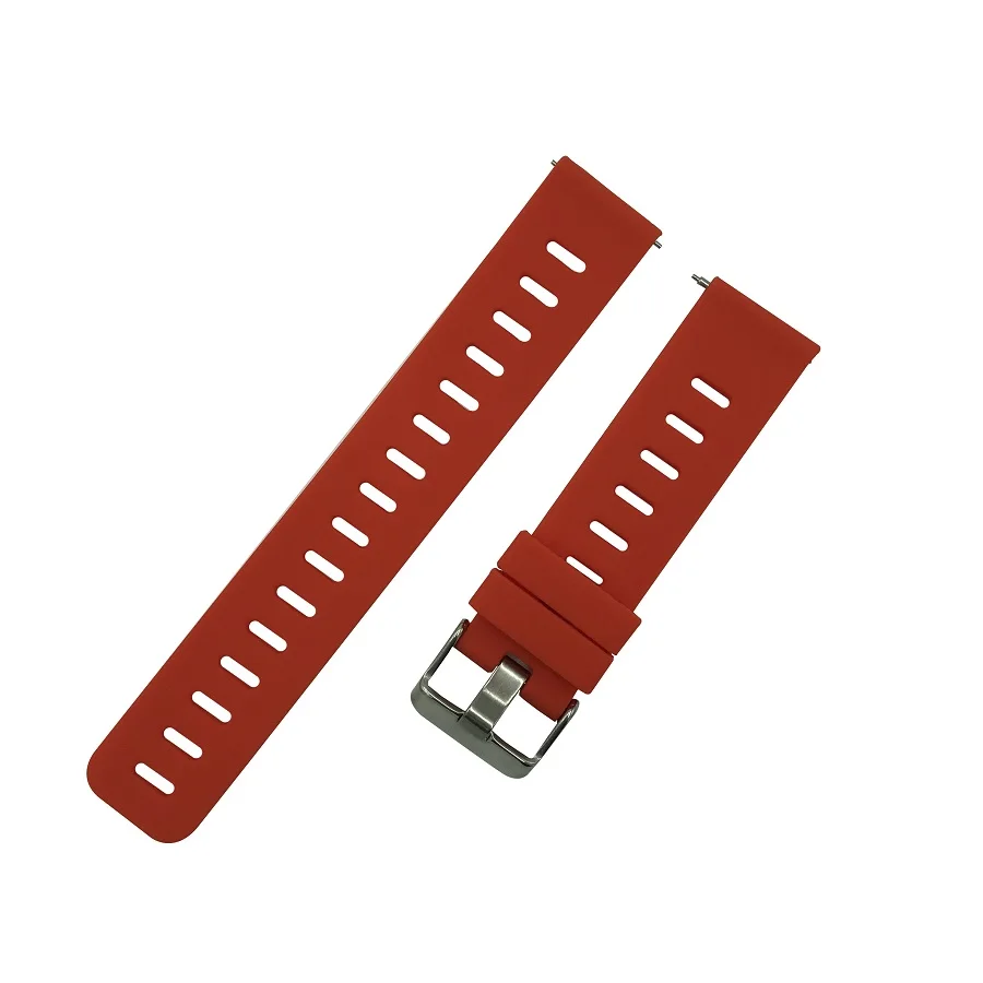 20 мм силиконовый ремешок для часов для Huami Amazfit Bip PACE Lite Youth сменный ремешок для Huami GTS наручные часы для Amazfit Stratos 2 - Цвет: orange red