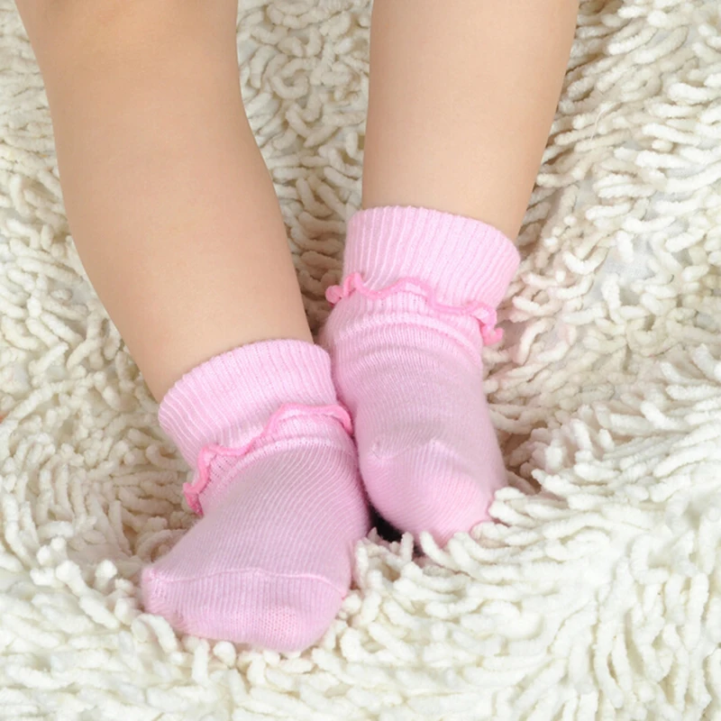 Новые детские носки удобные для девочек весенне осенние кружевные Короткие