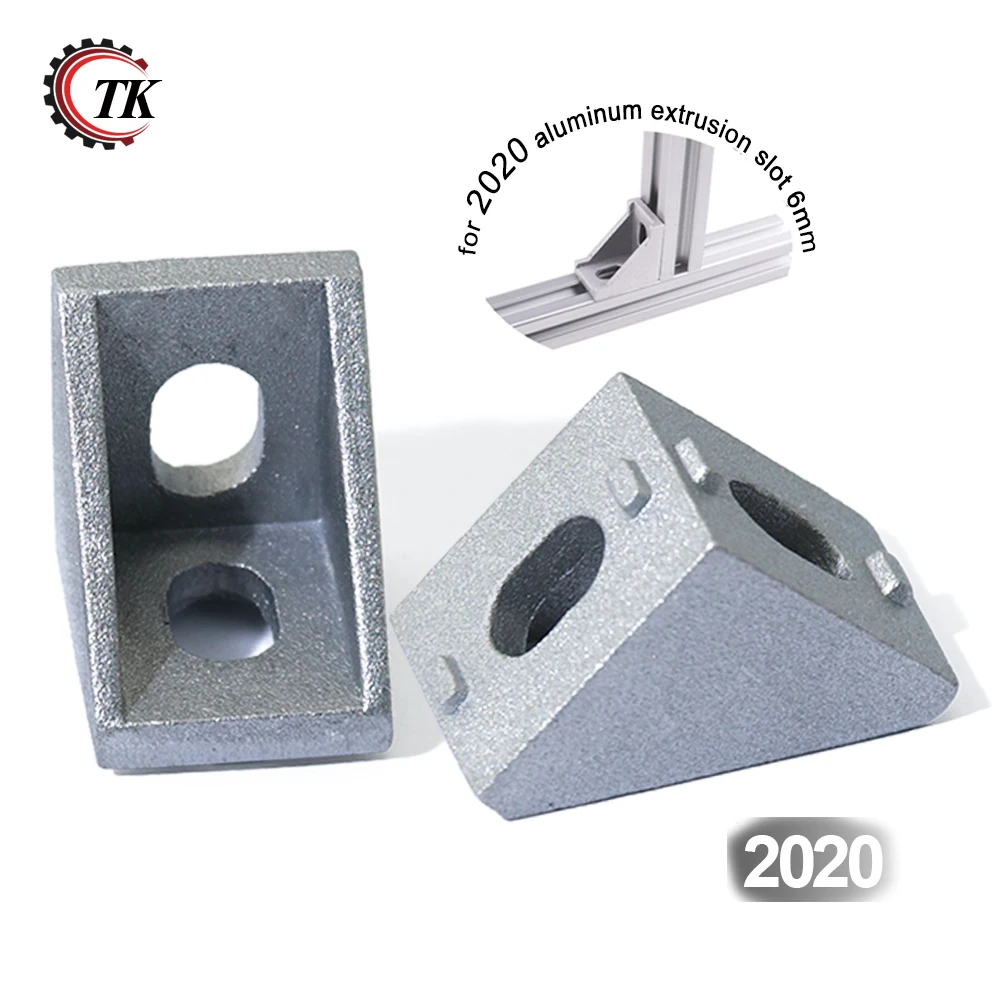 50 шт. 2020 дюйма разъем для крепления к углу|aluminium profile accessories|corner anglel angle bracket |