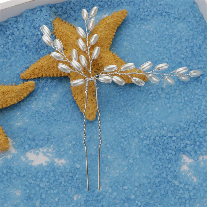 2 шт./лот новый элегантный гребень для волос ручной работы с бусинами простой