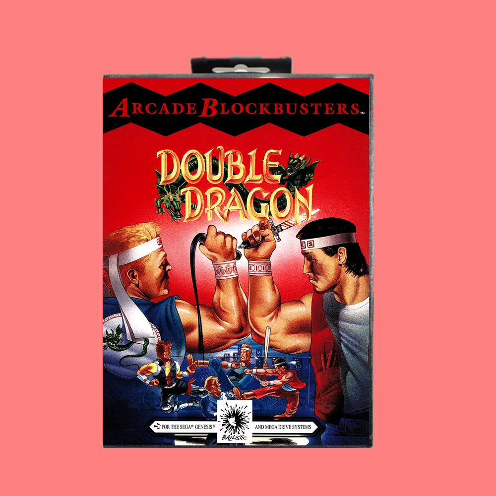 Игровая карта Double Dragon 16 бит MD с розничной коробкой для Sega Genesis &amp Mega Drive |