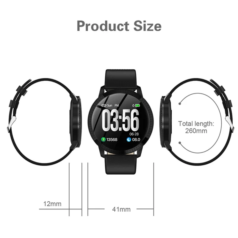 CF18 умные наручные часы с Bluetooth фитнес-Браслет мониторинг сердечного ритма кровяного давления шагомер будильник Поддержка Android IOS