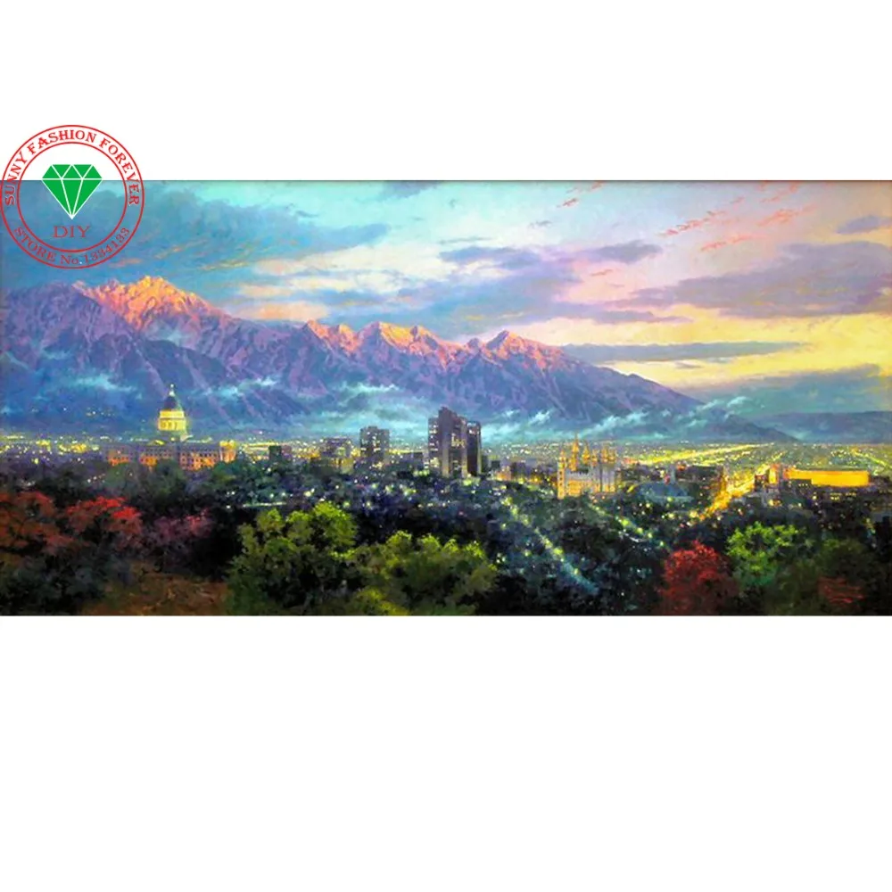 Лидер продаж алмазная вышивка сделай сам пейзаж гора 5D живопись украшения для