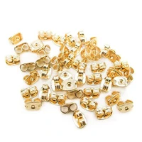 100pcs gold tone butterfly clutches surgical steel replacement earring backs for earring making findings 4 5x6mm