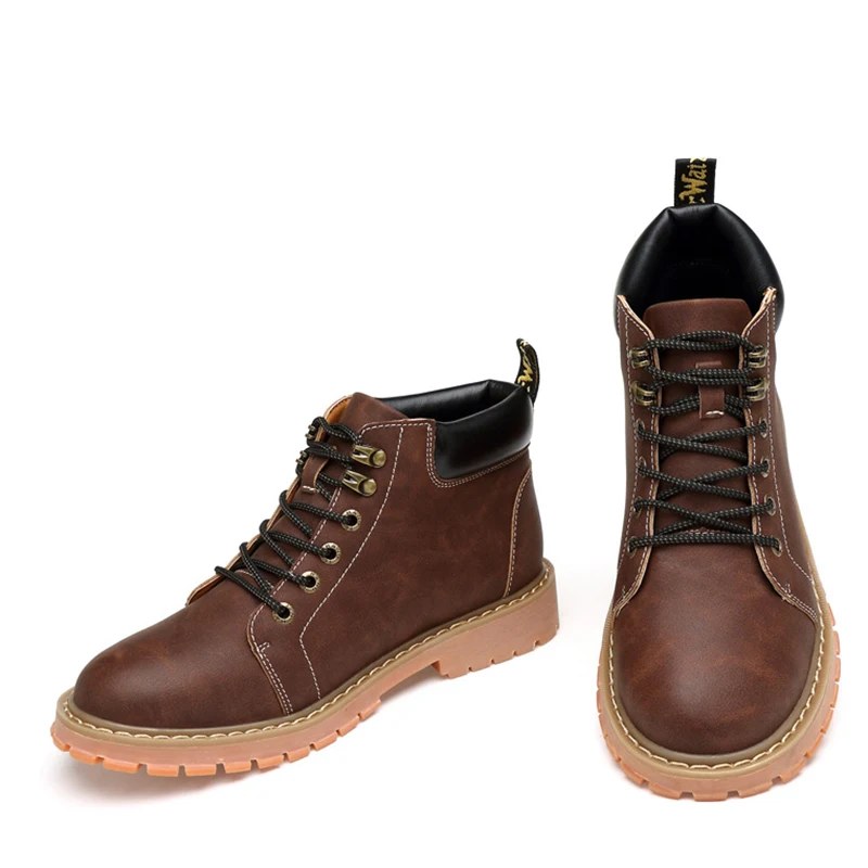 Винтажная Мужская обувь в британском стиле походная из натуральной кожи зимние