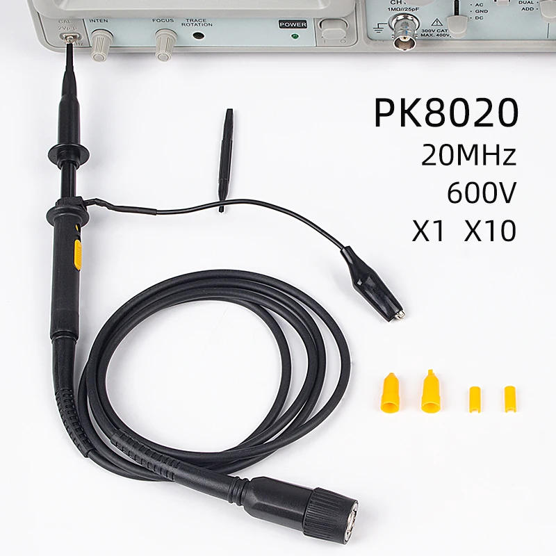 PK8020 20MHz 600V Полоса пропускания зонда осциллографа 200 МГц 600 в TEXAS200 зажим соединитель осциллографа части зонда и аксессуары - Цвет: PK8020 20MHz 600V