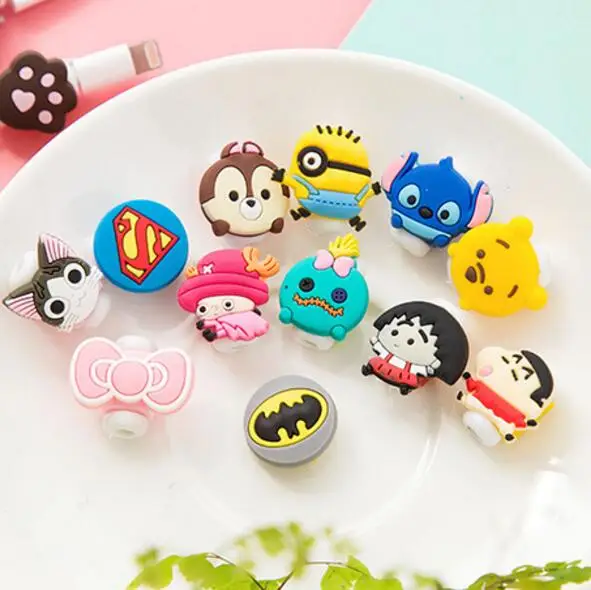 2 шт. мультяшный протектор зарядного кабеля силиконовый резиновый защитный ваш