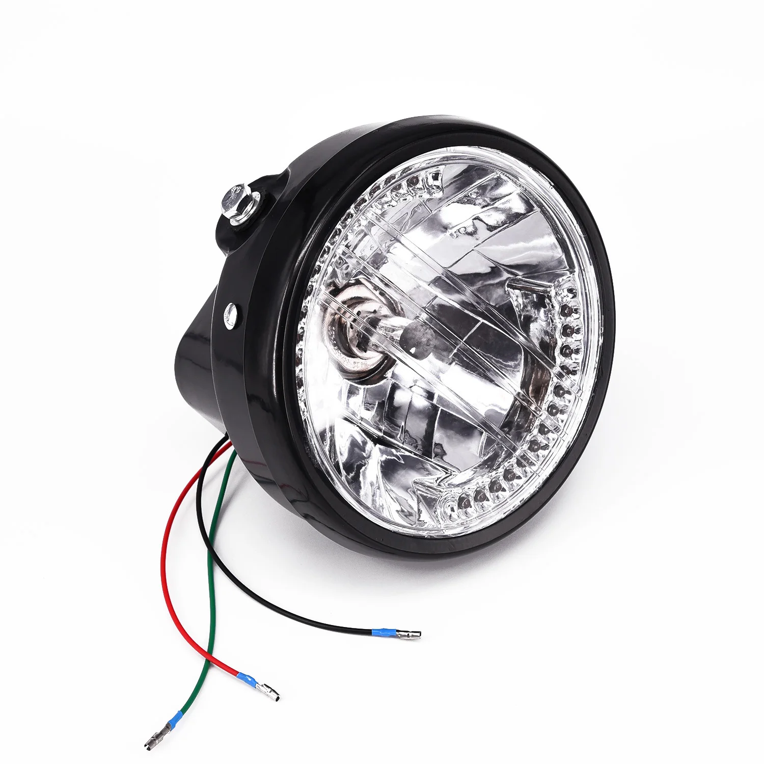 7 дюймовая фара для мотоцикла светодиодный Янтарный указатель поворота Harley Racer