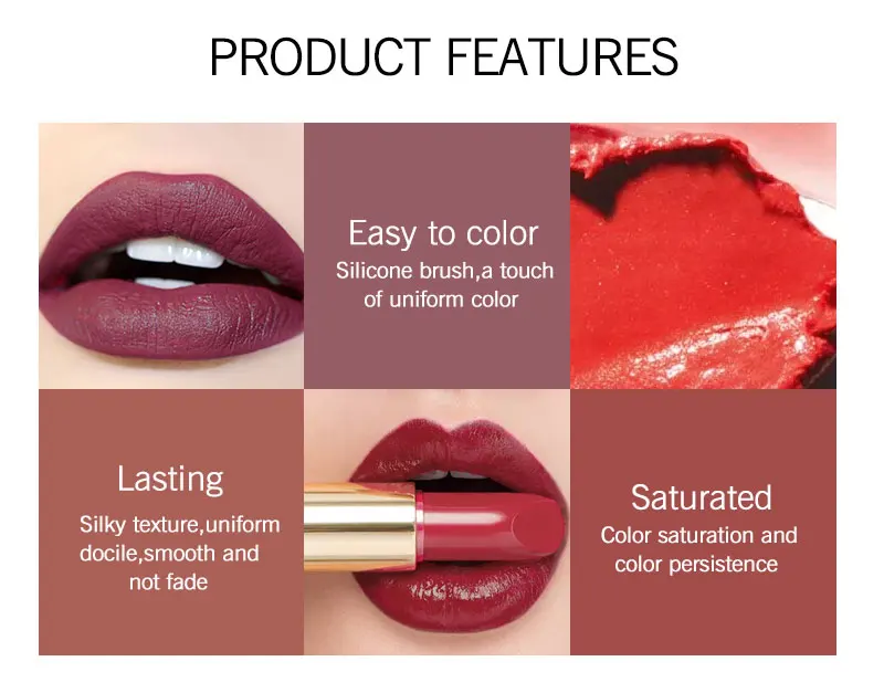 KIMUSE 3 Colors Waterproof Lipstick Long Lasting Liquid Matte Lipstick Kit Cosmetics Women Fashion Lip Maquillage Makeup Gift