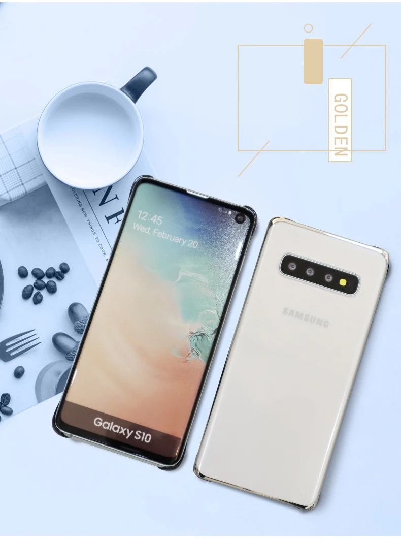 samsung S10 чехол Прозрачный чехол для Galaxy s10 S10 плюс S10+ S10E Crystal Clear покрытие жесткий защитный чехол для ПК Капа