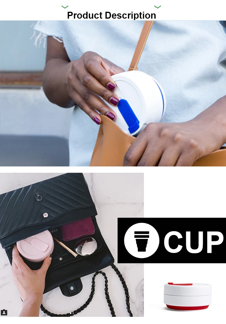 STOJO CUP Складная Силиконовая портативная силиконовая кофейная чашка многофункциональная Складная силиконовая чашка для офиса и путешествий