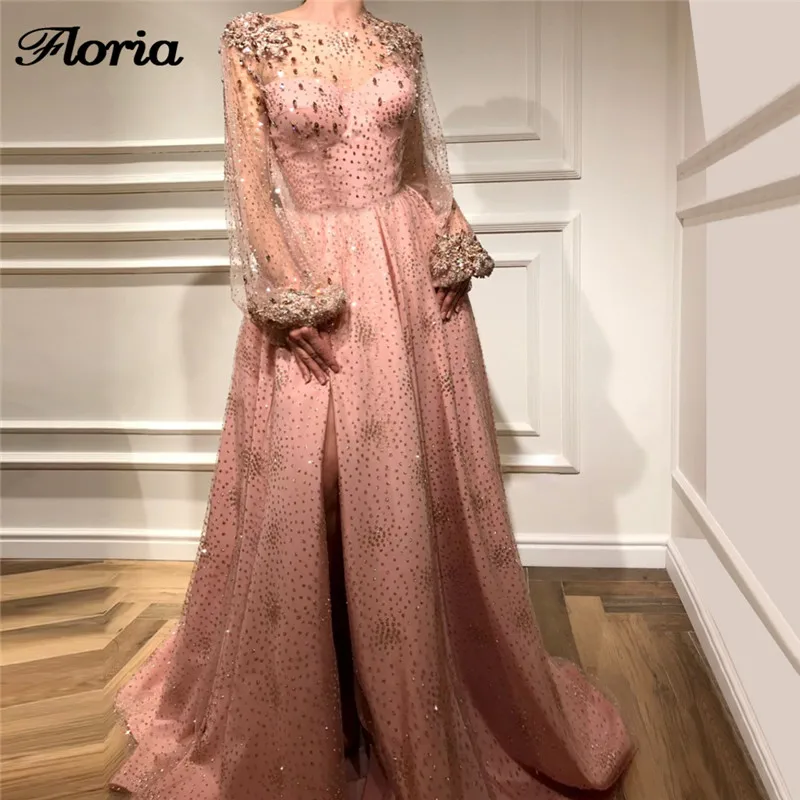 Vestido de блеск Разделение вечерние платья Дубай турецкий Aibye вечернее платье для выпускного вечера Украшенные блестками вечерние платья Abendkleider