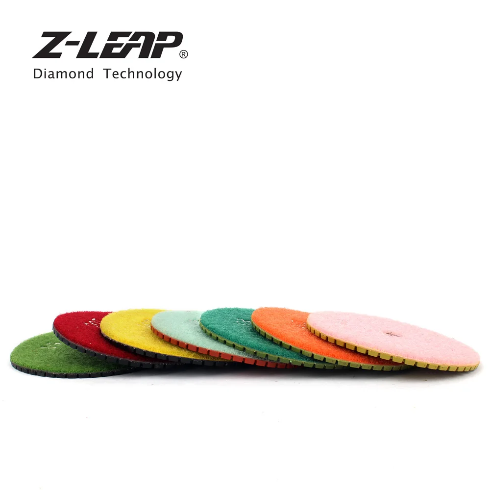 Z LEAP 4 дюйма 7 шт. Алмазный полировальный диск и 1 губчатая подкладка абразивный