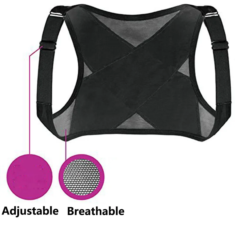 Perfect Back Curve Therapy Support Brace Adjustable Posture Corrector Belt Band Shoulder Toiletry Kits |