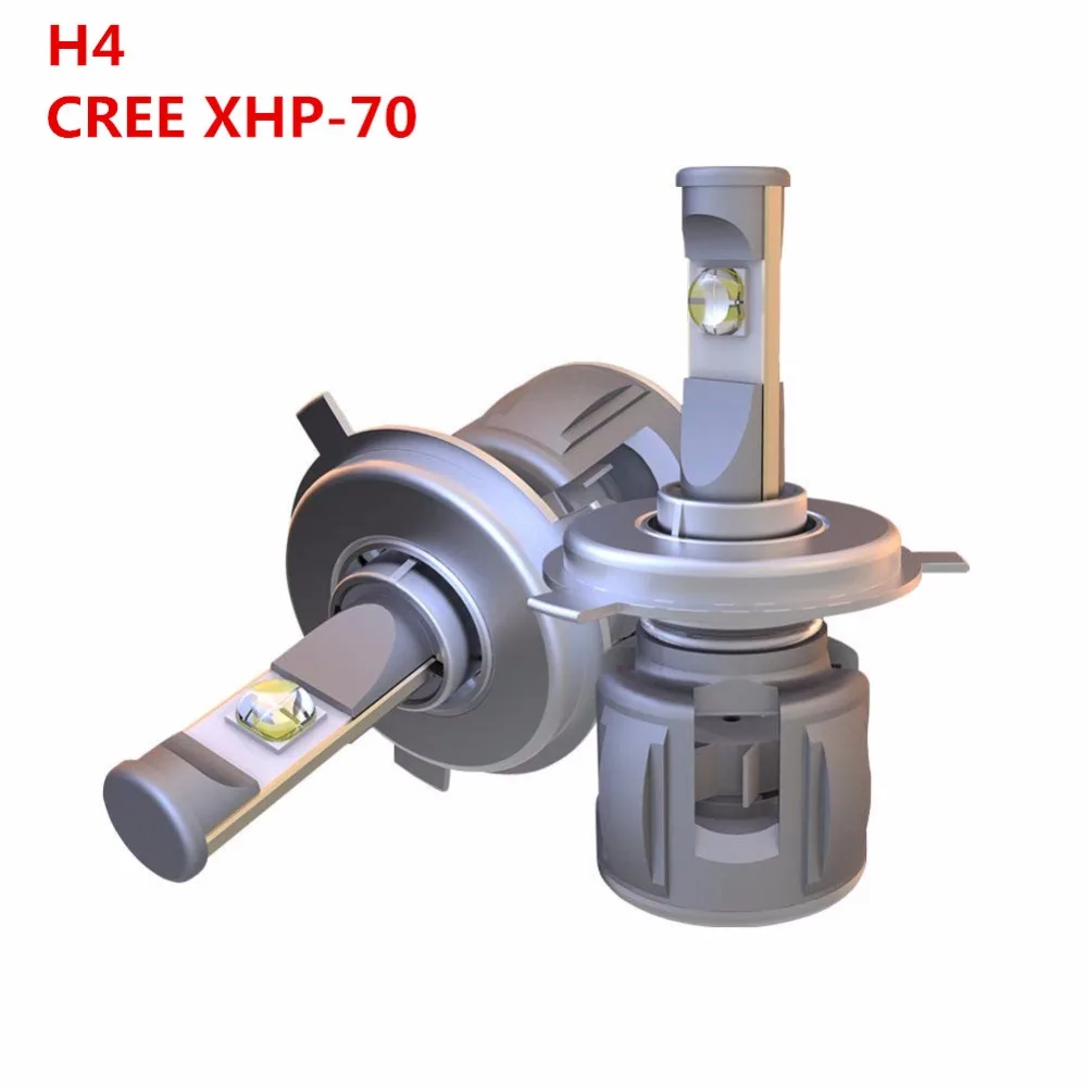 

2 шт., Автомобильные светодиодные фары H7 CREE XHP70 120 Вт 6000 лм 9005 K H4 H11 9006 D2S