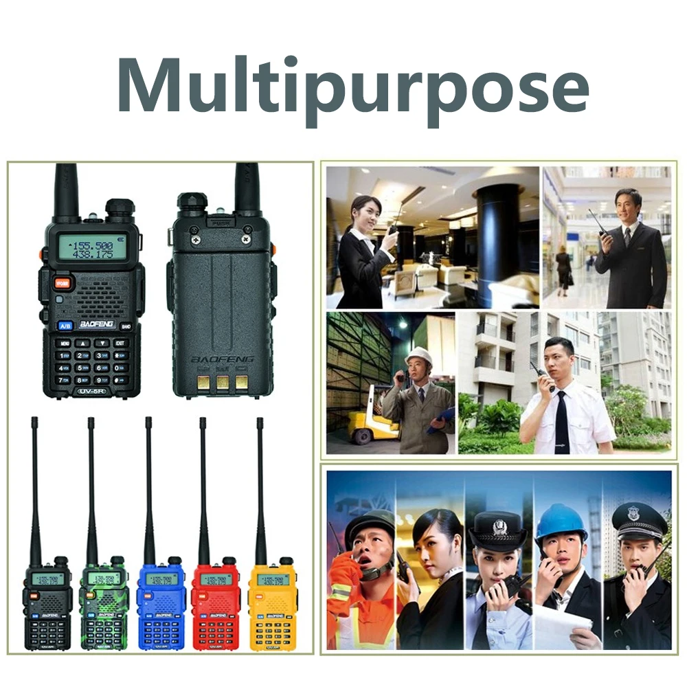 2Pcs Baofeng UV-5R Walkie Talkie CB Ham Radio Station 5W 128CH VHF UHF Dual Band UV 5R Two Way Walkie Talkie Hunting  Radios