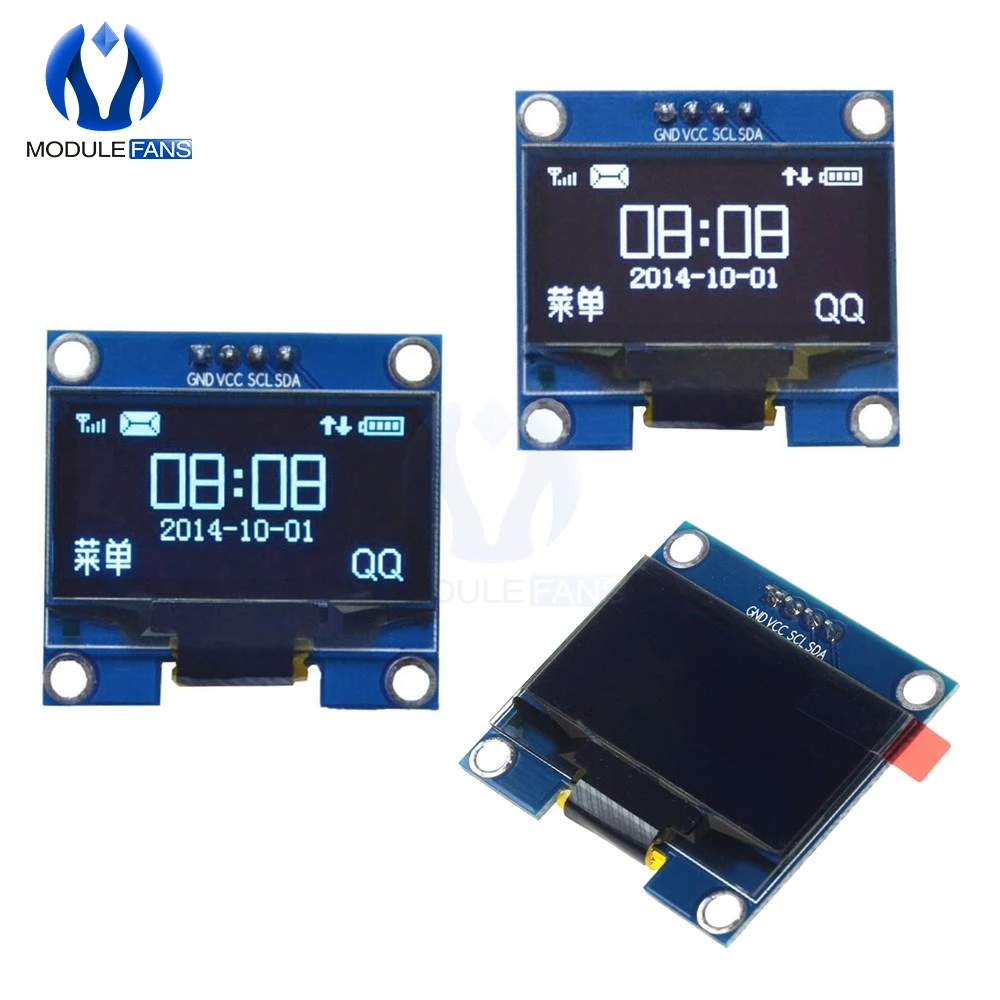 4 контактный 1 3 дюймовый цифровой OLED ЖК дисплей IIC I2C 128x64 SSH1106 модуль белого и