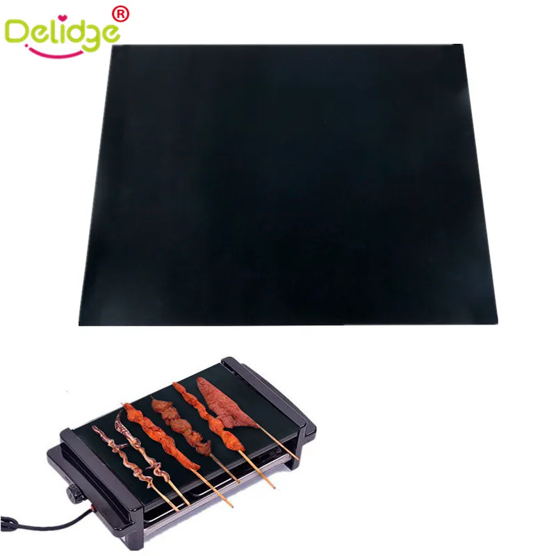 2 шт./лот Волокна Тефлона БАРБЕКЮ Мат Многоразовые Антипригарным Гриль мат Лист