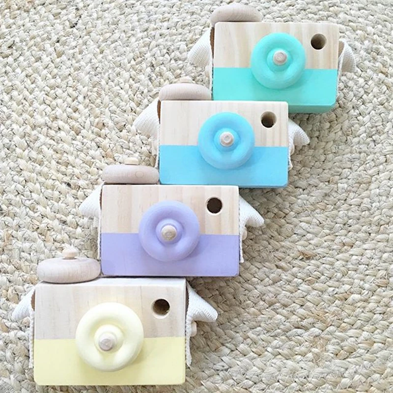 Милая деревянная игрушка с камерой Детская творческая Шейная фотография