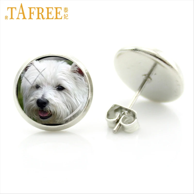 Милые серьги гвоздики TAFREE 2017 для любителей собак животных дальмация Бигль