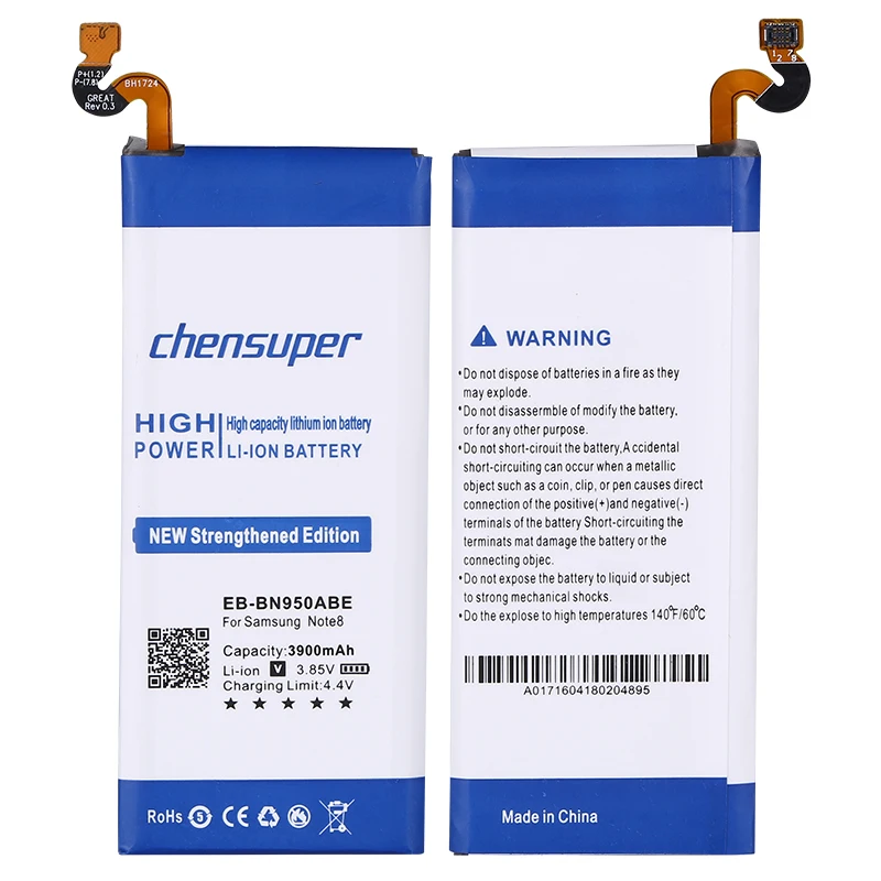 Аккумулятор chensuper для Samsung Note 8 Новая батарея N950 N950F N950U N950N 3900 мАч с инструментами