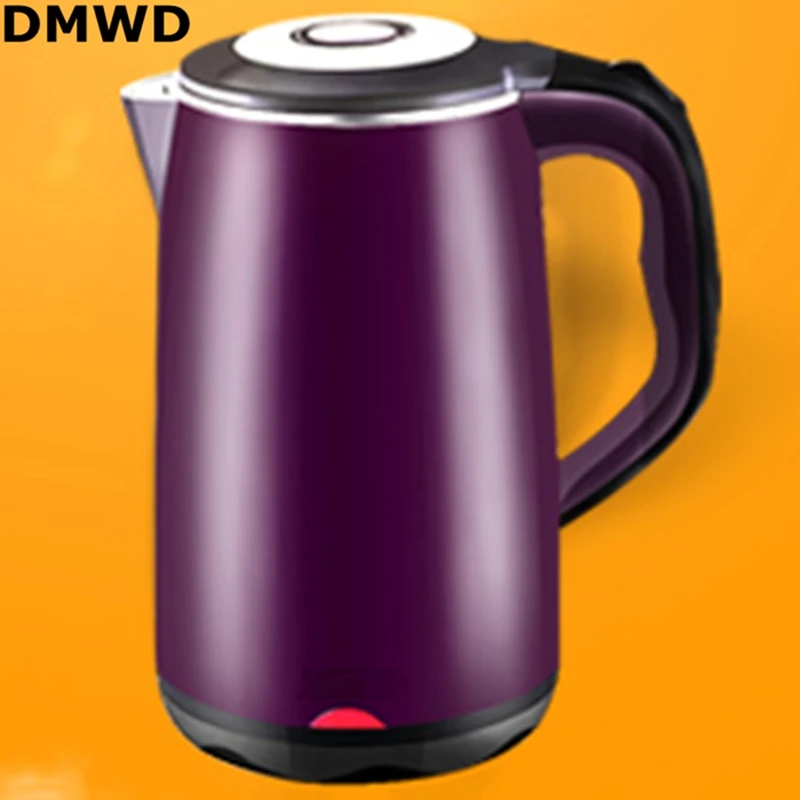 DMWD 220 V/50 Гц 1.8L нагрев поддона Термальность изоляции Электрический чайник паровой Индуктивный переключатель происходит автоматическое отключение электрическая кастрюля быстрое закипание - Цвет: Фиолетовый