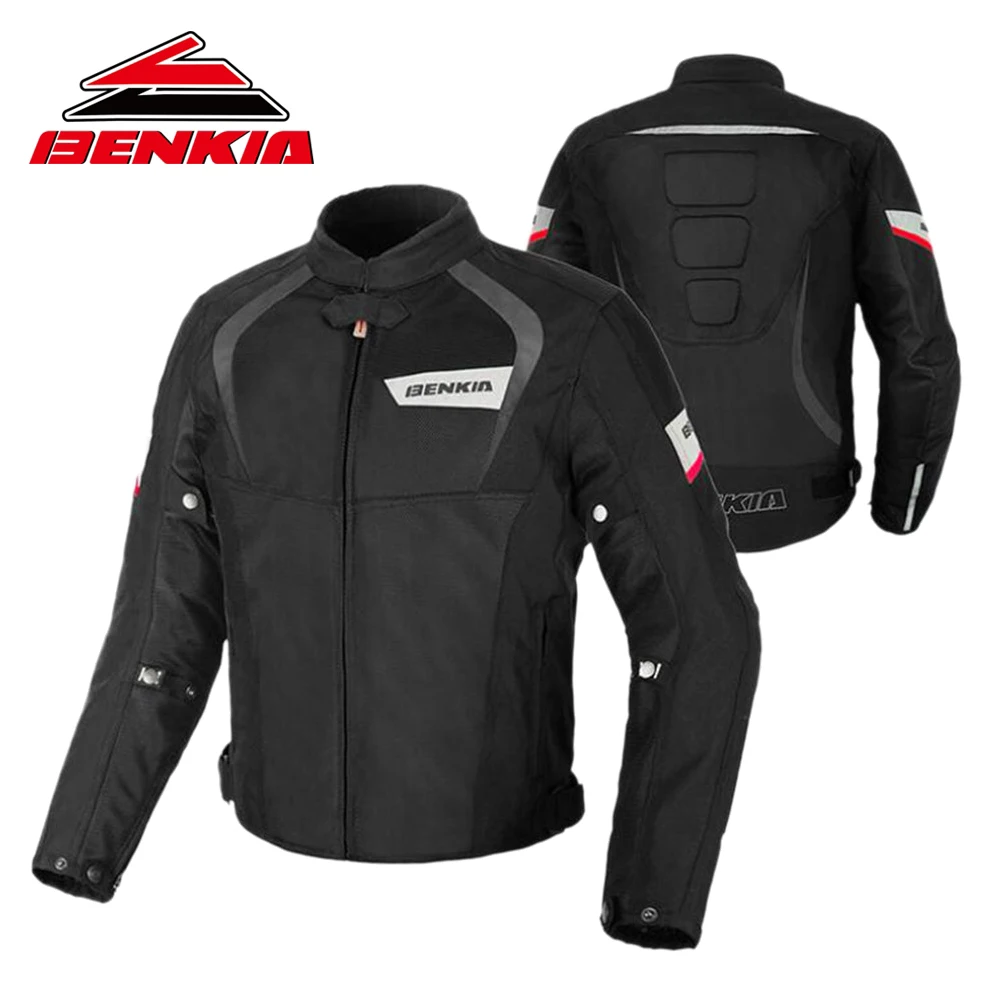 

BENKIA Motorcycle Jacket Protective Gear Motocross Off-Road Racing Jacket Summer Men Moto Jacket Motorbike Riding Moto Clothing