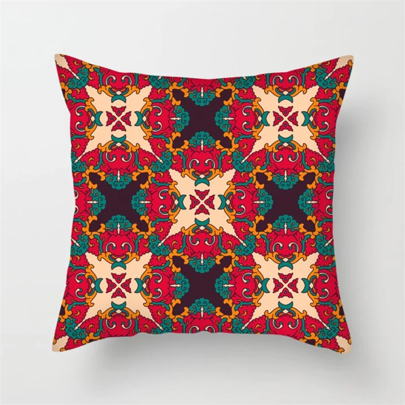 Цветные наволочки с цветочным принтом Fuwatacchi геометрическим хлопковые для