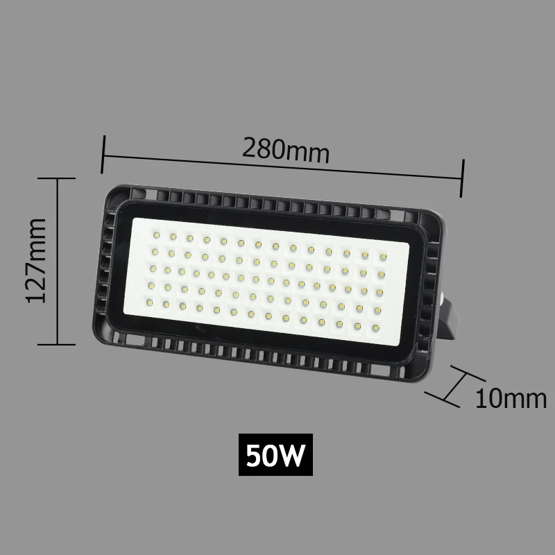 50W Светодиодный прожектор заливающего света IP65 Водонепроницаемый 50 W 100 W 150 W 200 W 240 V 220 V 230 V Светодиодный прожектор на открытом воздухе настенный светильник садовый прожектор - Испускаемый цвет: 50W