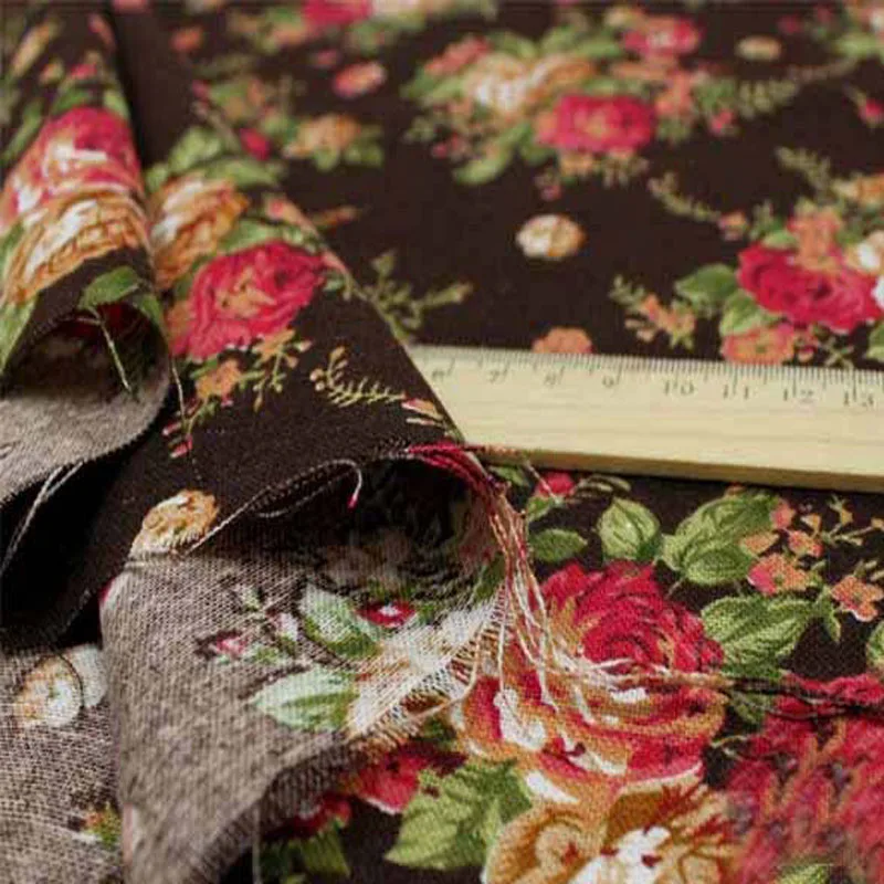 Набор хлопковых пододеяльников 5 разных цветов с цветочным принтом 24*22 см|fabric
