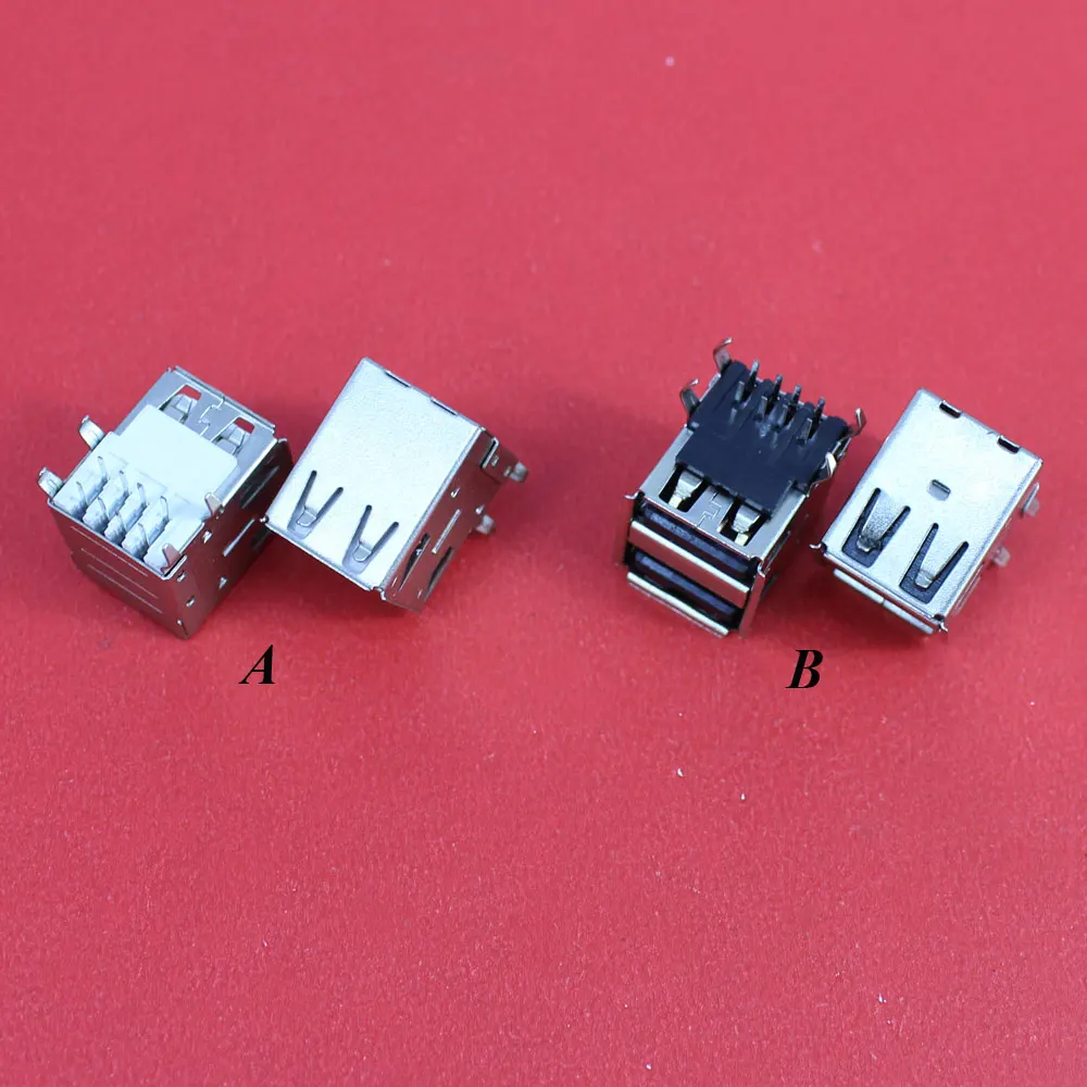 

ChengHaoRan 1Piece Double Dual USB 2.0 8 Pin Type A Female Connector Cable Adapter Socket for DIY
