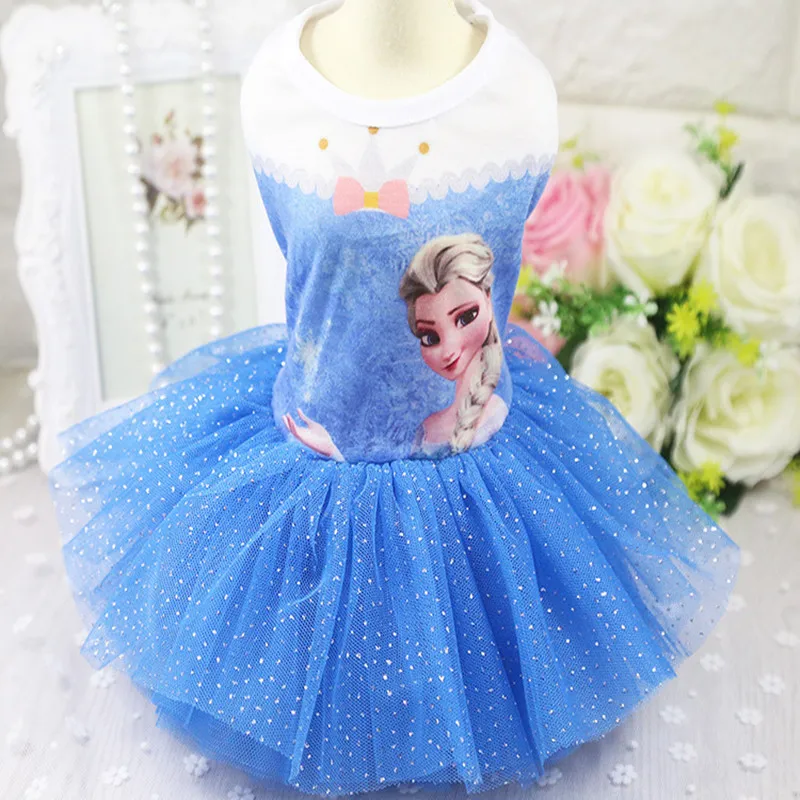 Модные Летнее платье с героями мультфильмов собака/Cat Одежда для