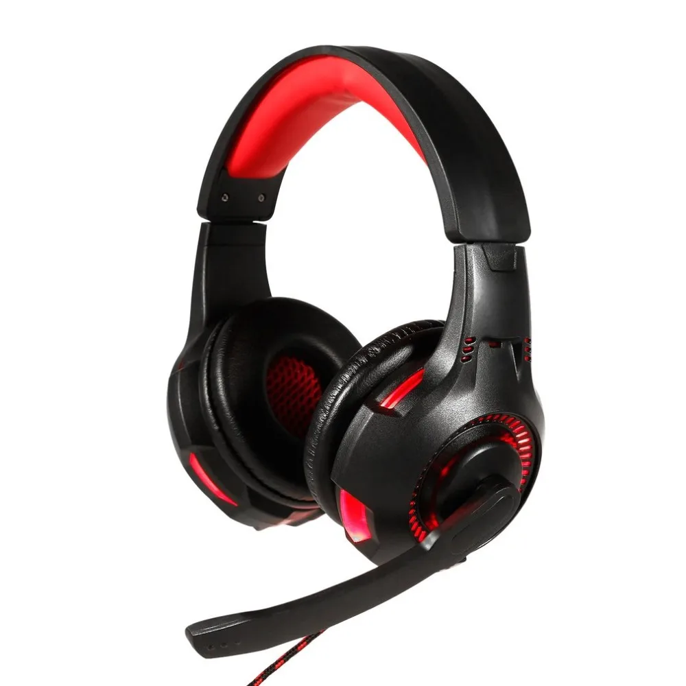 Игровая гарнитура SY855MV с микрофоном-звук четкость шумоподавления наушников светодиодный свет для компьютерных игр для PS4/XBOX-ONE